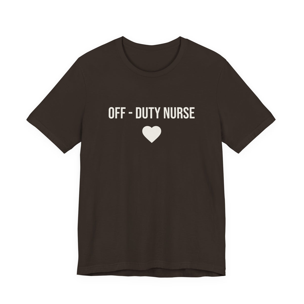 Off-Duty Nurse T-Shirt – Heart Graphic Relaxed Tee