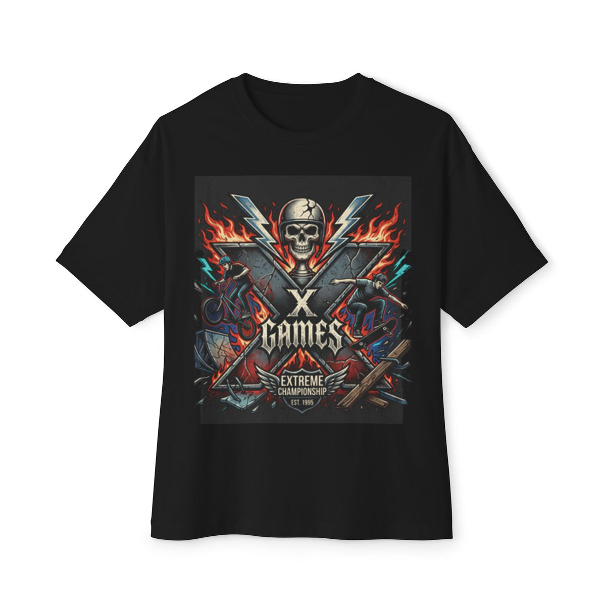 X Games Skull Graphic Tee — Extreme Championship Retro Skate Punk Shirt