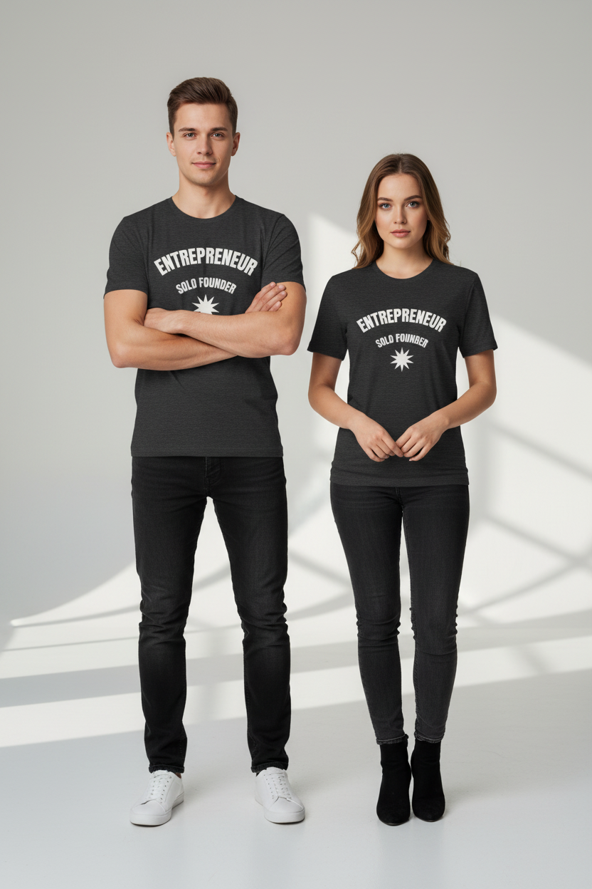 Entrepreneur Tee — "Entrepreneur: Solo Founder" Minimal Graphic T-Shirt