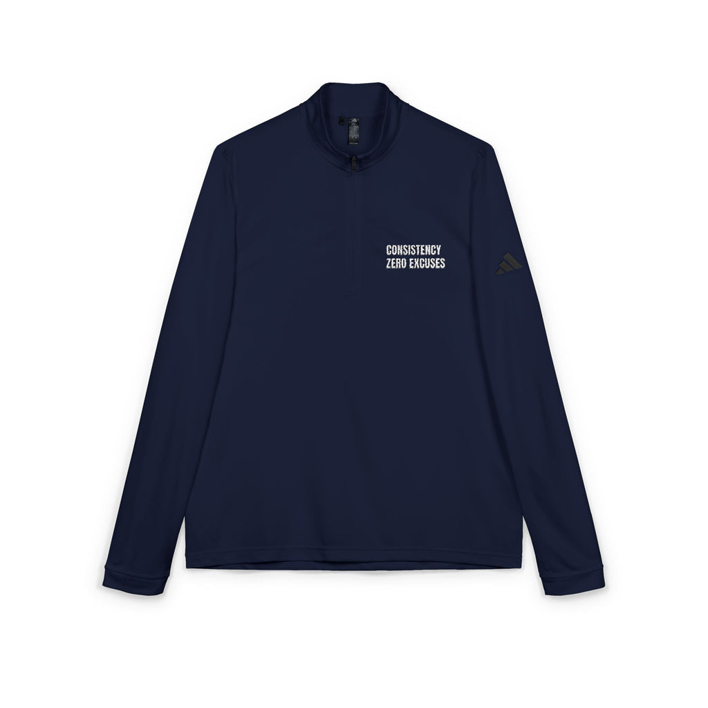 Embroidered Quarter-Zip Pullover — Small Chest Logo