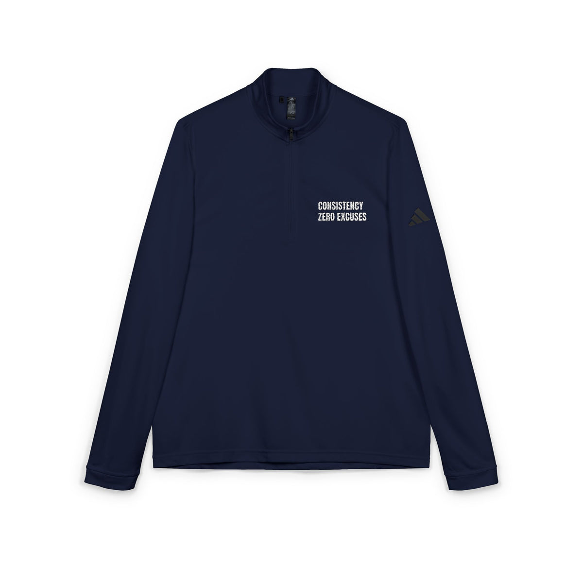 Embroidered Quarter-Zip Pullover — Small Chest Logo
