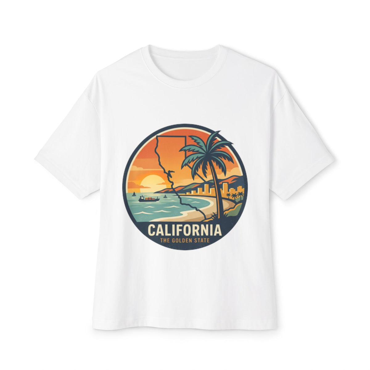 California Sunset Tee — The Golden State Palm Beach Graphic T-Shirt