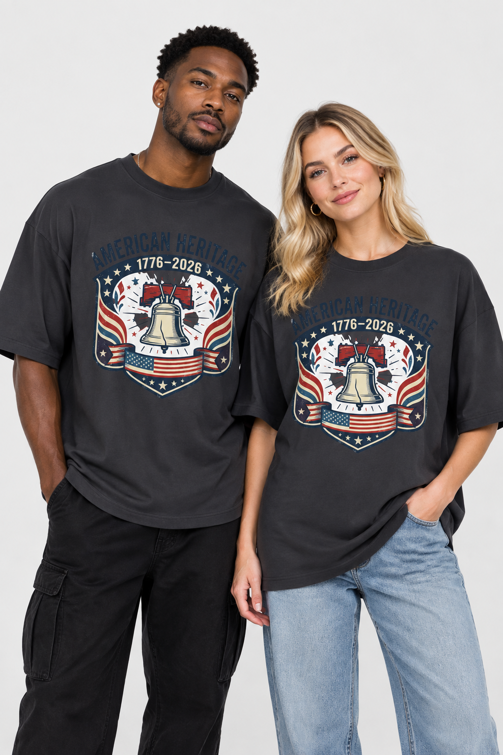 T-Shirt — "American Heritage 1776–2026" Liberty Bell Patriotic Tee