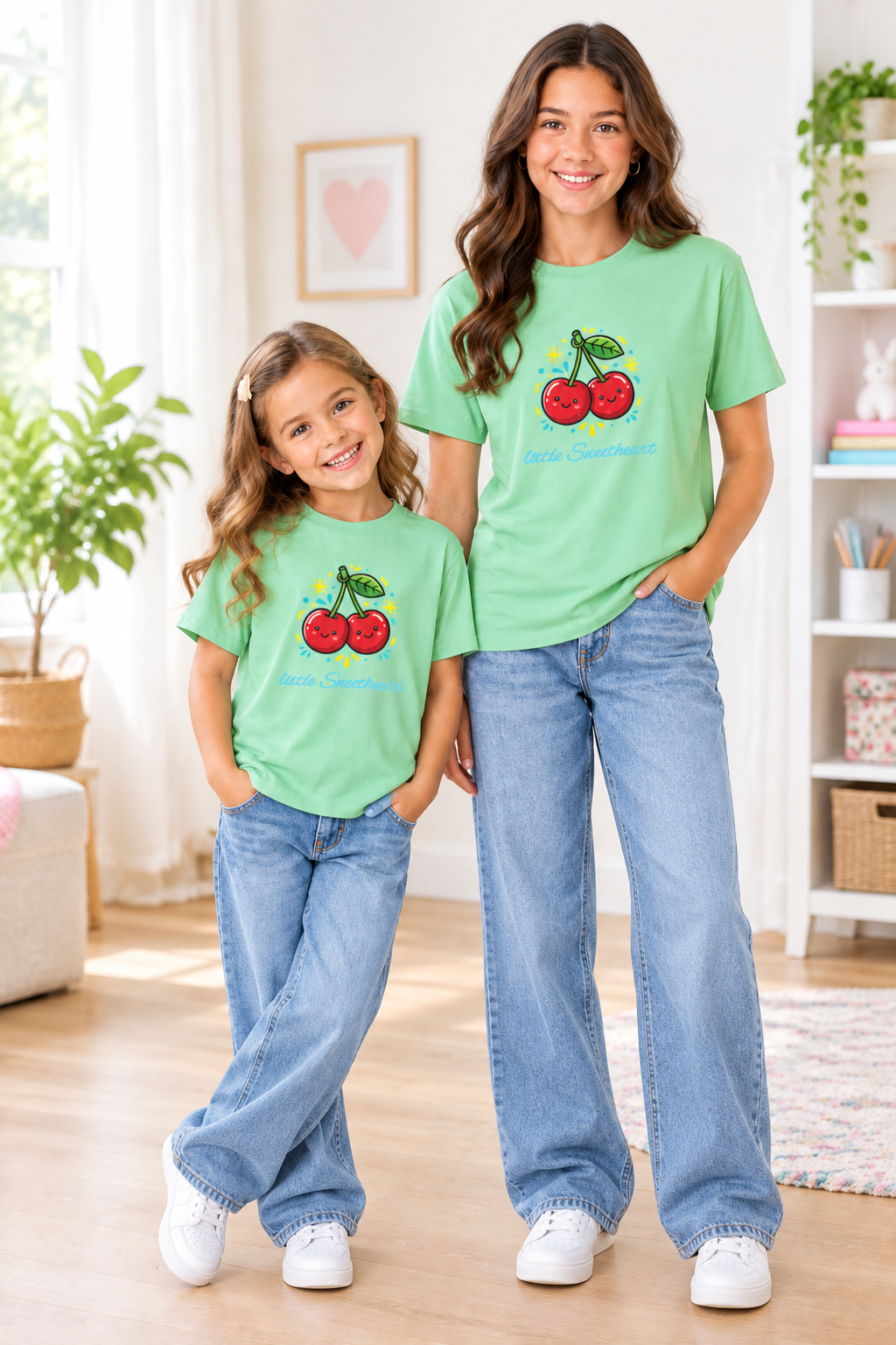 Kids Cherry Smile Tee — Cute Kawaii Fruit Graphic T-Shirt for Children