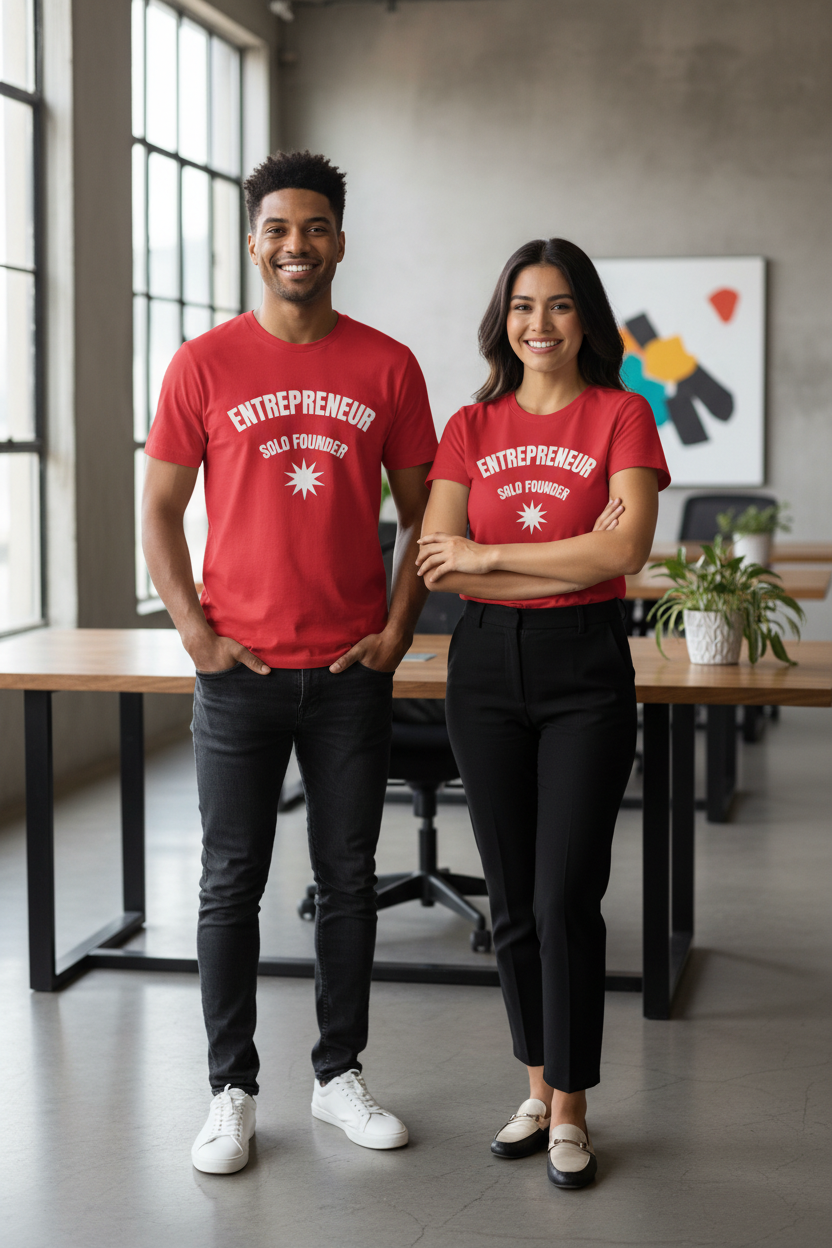 Entrepreneur Tee — "Entrepreneur: Solo Founder" Minimal Graphic T-Shirt