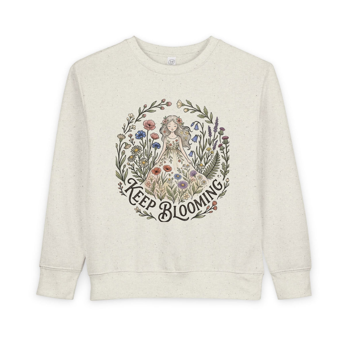 Keep Blooming Toddler Sweatshirt — Floral Fairy Dress Kids Pullover