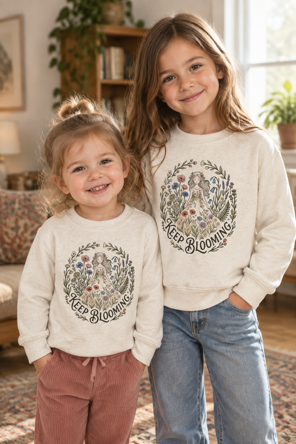 Keep Blooming Toddler Sweatshirt — Floral Fairy Dress Kids Pullover