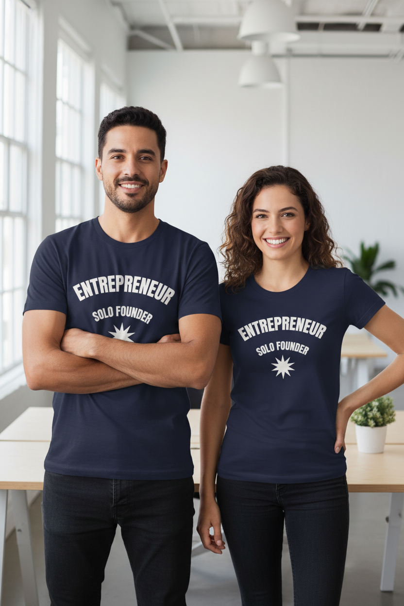 Entrepreneur Tee — "Entrepreneur: Solo Founder" Minimal Graphic T-Shirt