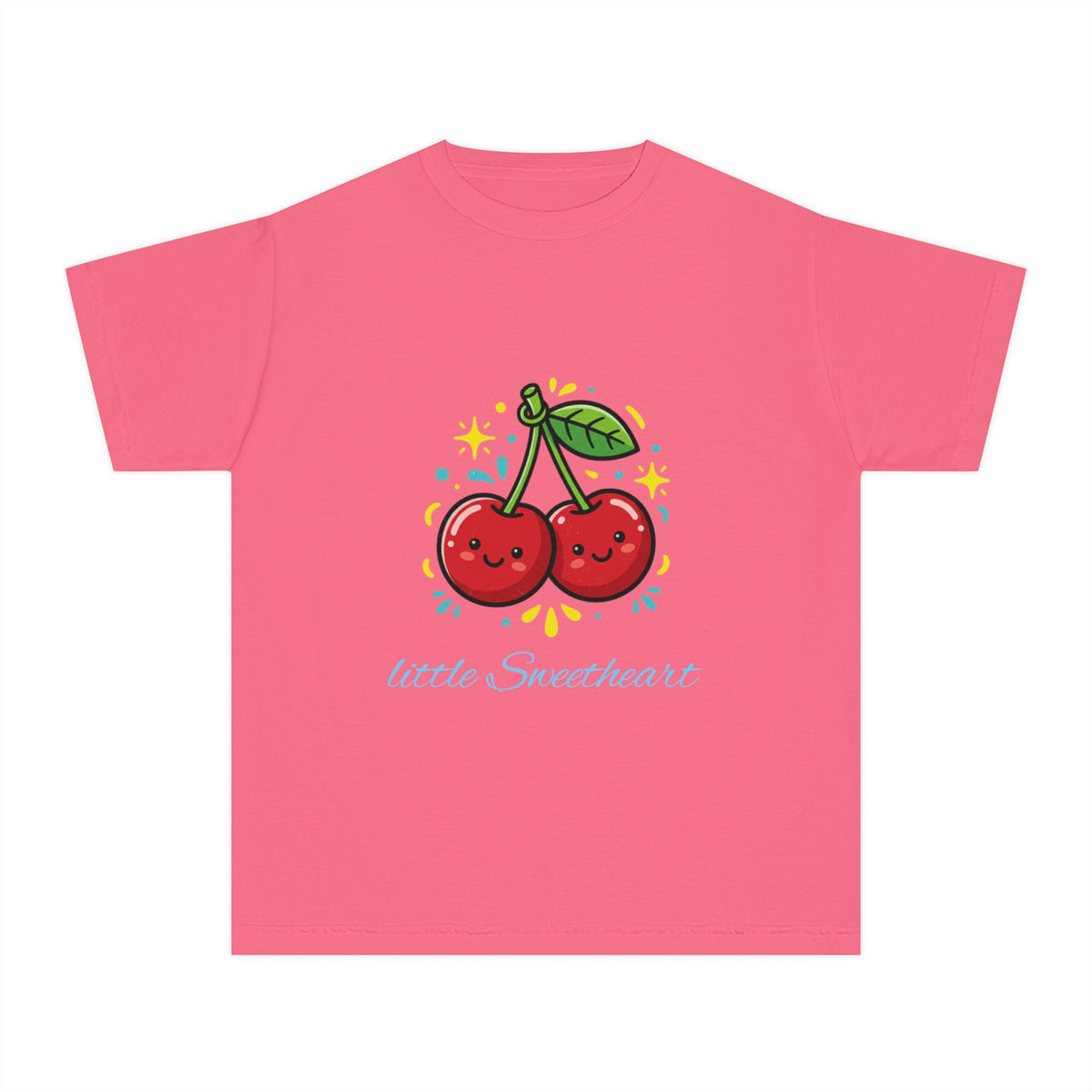 Kids Cherry Smile Tee — Cute Kawaii Fruit Graphic T-Shirt for Children