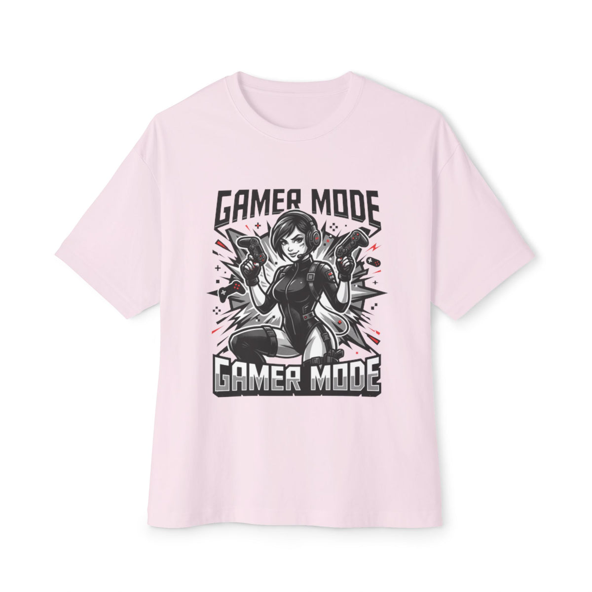 Gamer Mode Tee — Retro Female Gamer Graphic T-Shirt