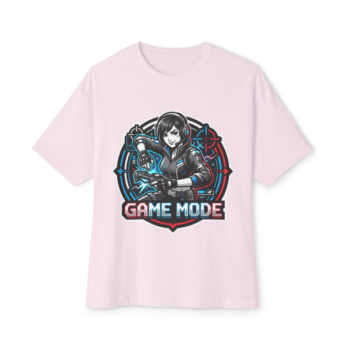 Game Mode Tee — Gamer Graphic Oversized T‑Shirt