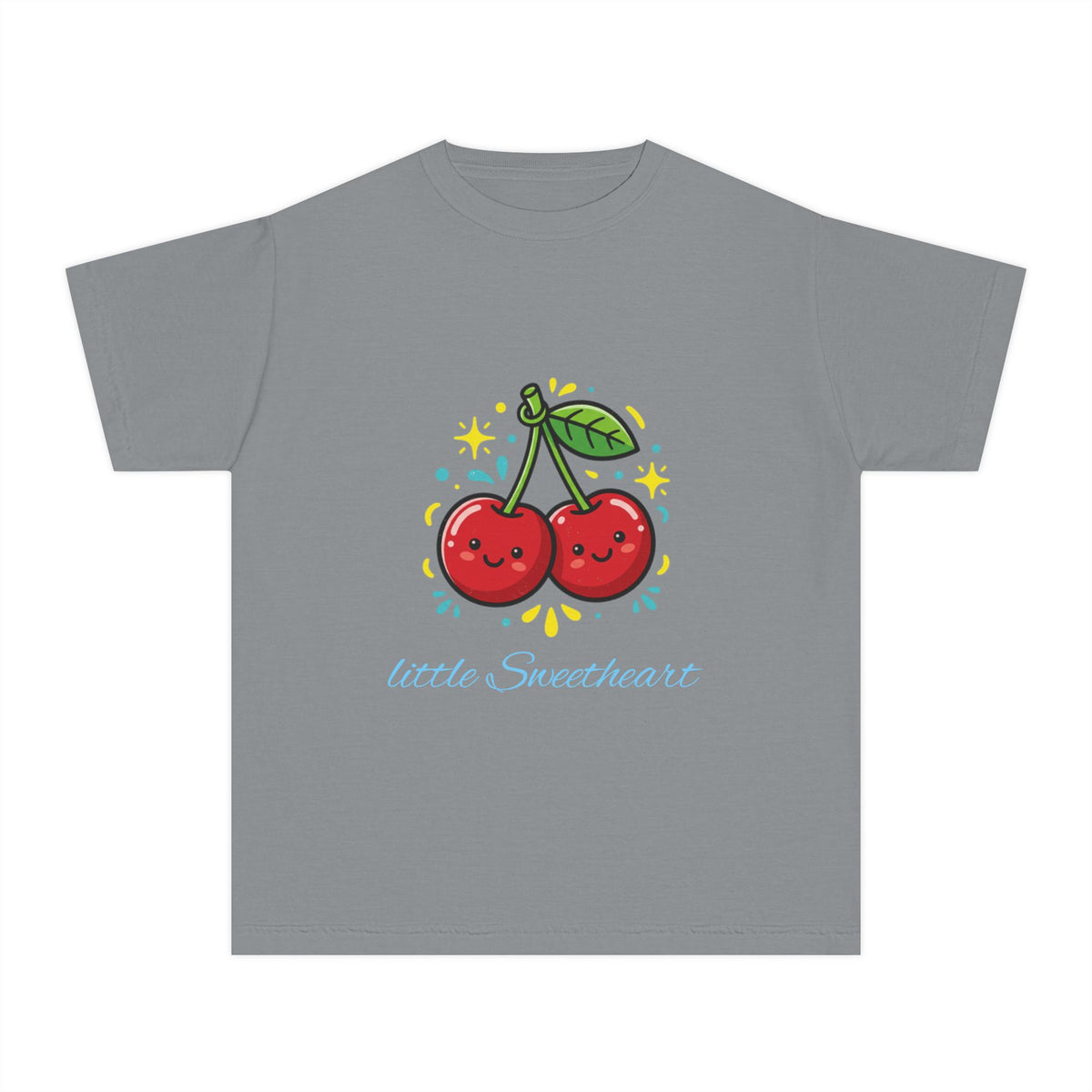 Kids Cherry Smile Tee — Cute Kawaii Fruit Graphic T-Shirt for Children