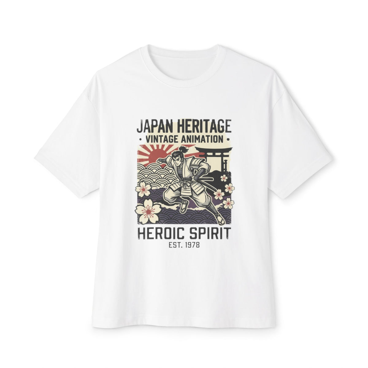 Japan Heritage Vintage Animation Tee — "Heroic Spirit" Graphic Shirt