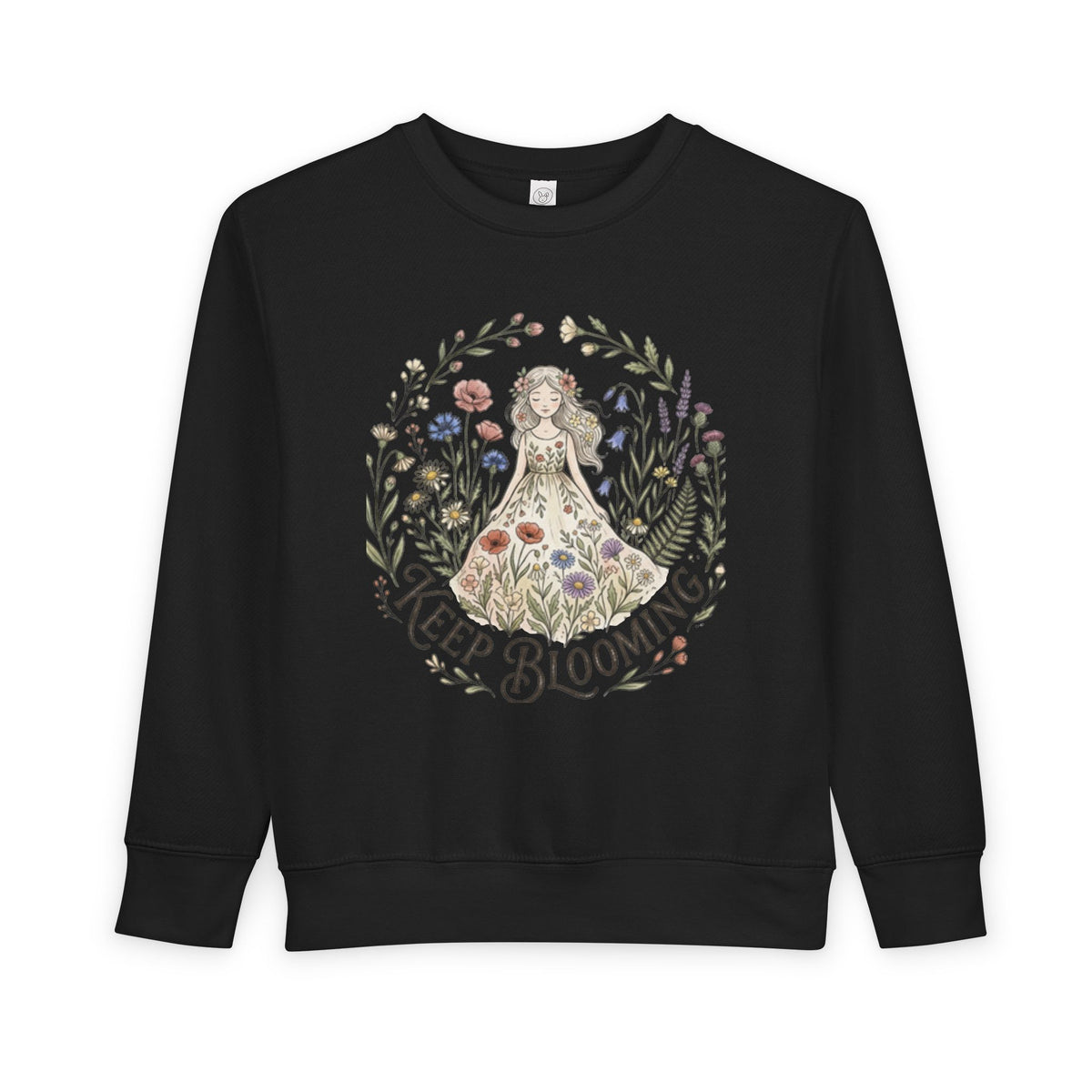 Keep Blooming Toddler Sweatshirt — Floral Fairy Dress Kids Pullover