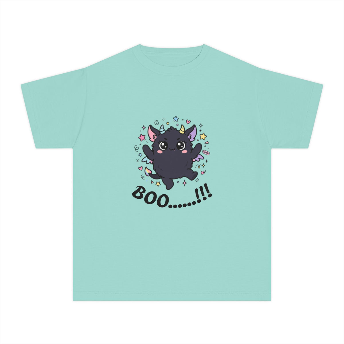 Kids' Magical Black Cat Tee — Cute Kawaii Kitty with Stars & Sparkles