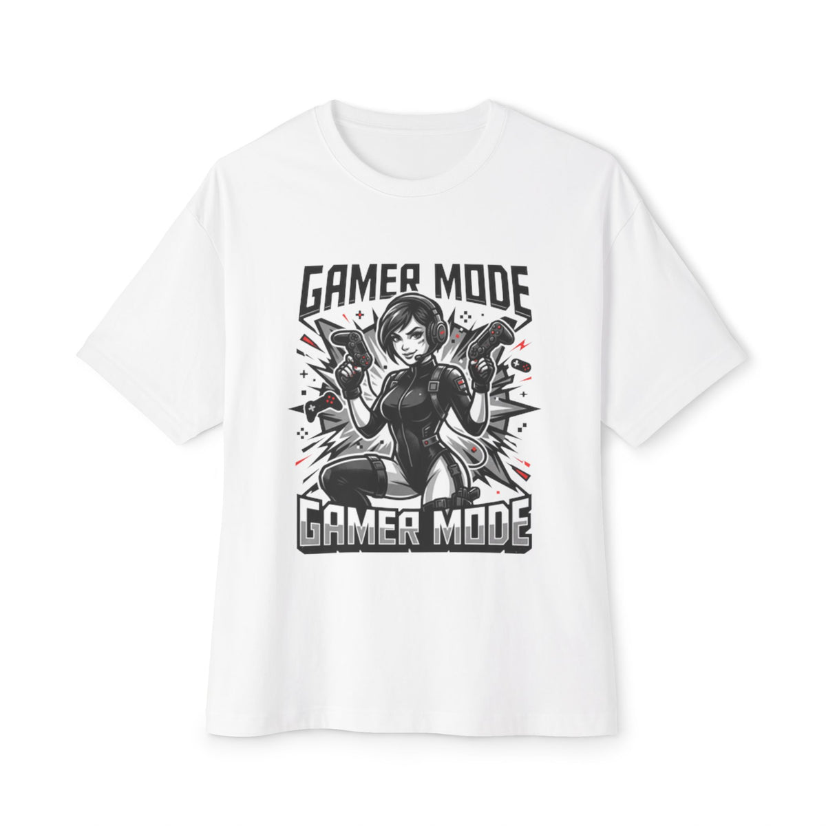 Gamer Mode Tee — Retro Female Gamer Graphic T-Shirt
