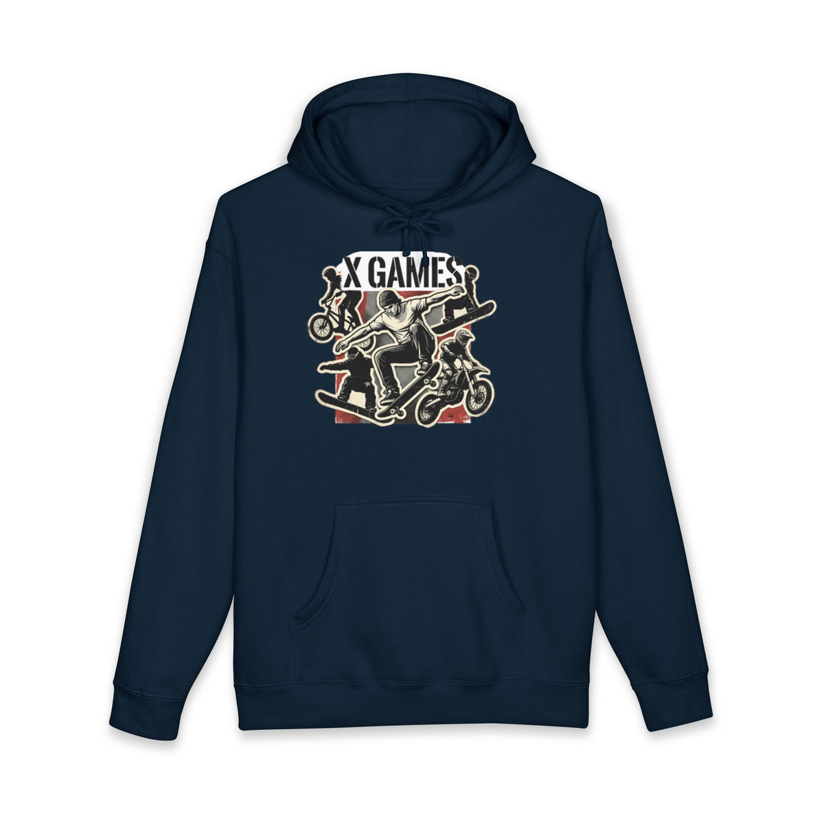 X Games Skate & BMX Hoodie — Retro Extreme Sports Pullover