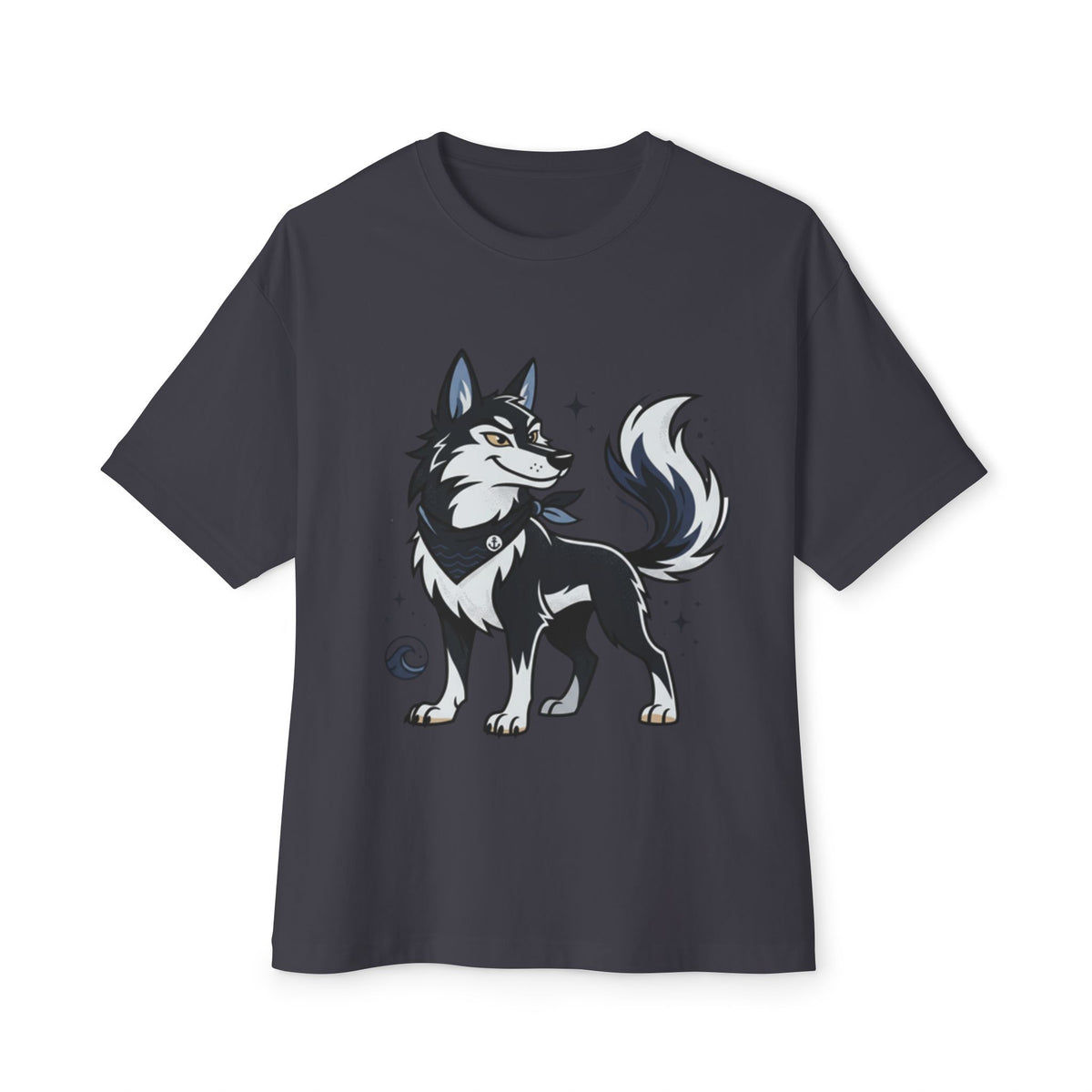 Husky Wolf Graphic Tee — Cute Arctic Dog Illustration T-Shirt