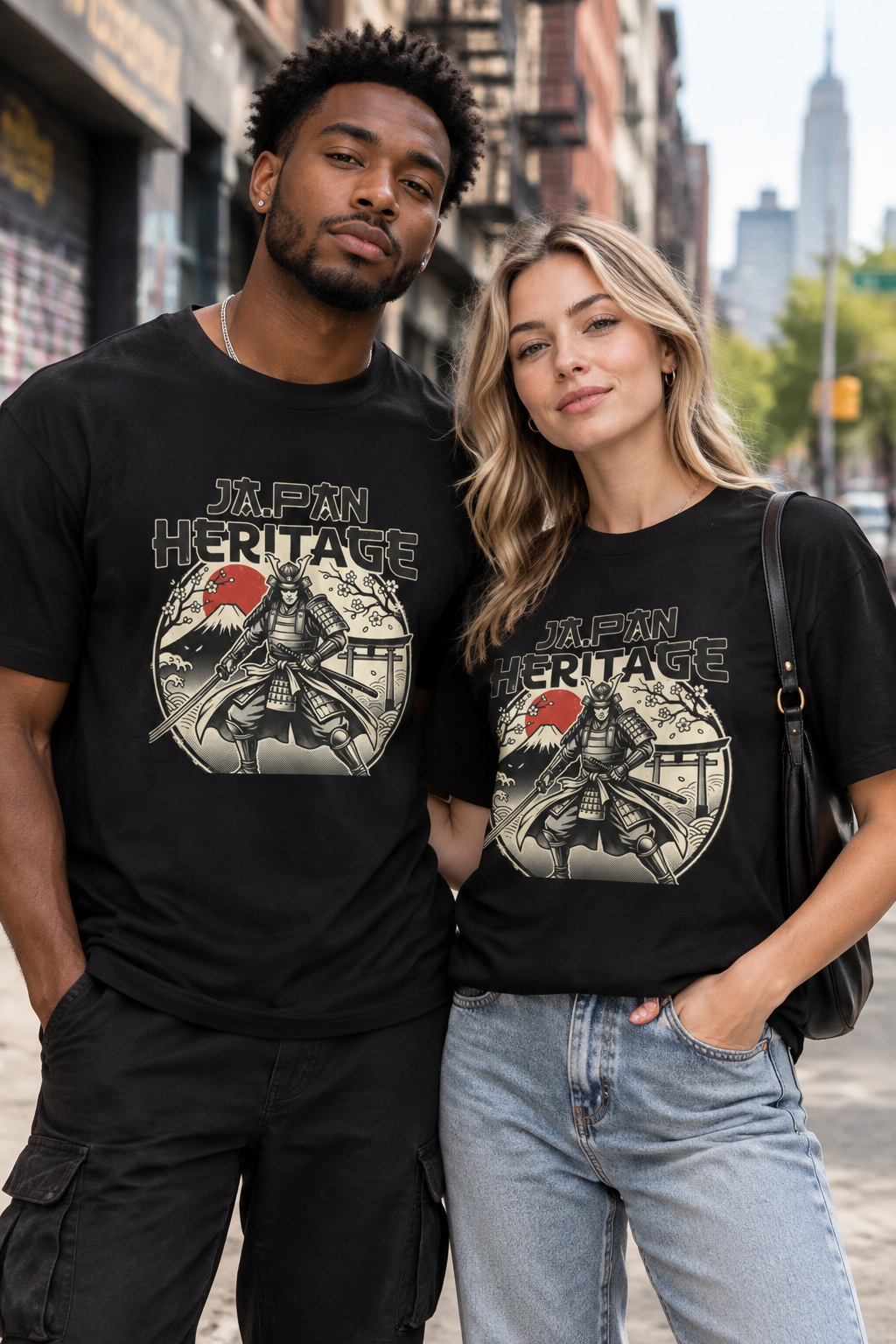 Japan Heritage Samurai Tee — Vintage Mount Fuji & Rising Sun Graphic
