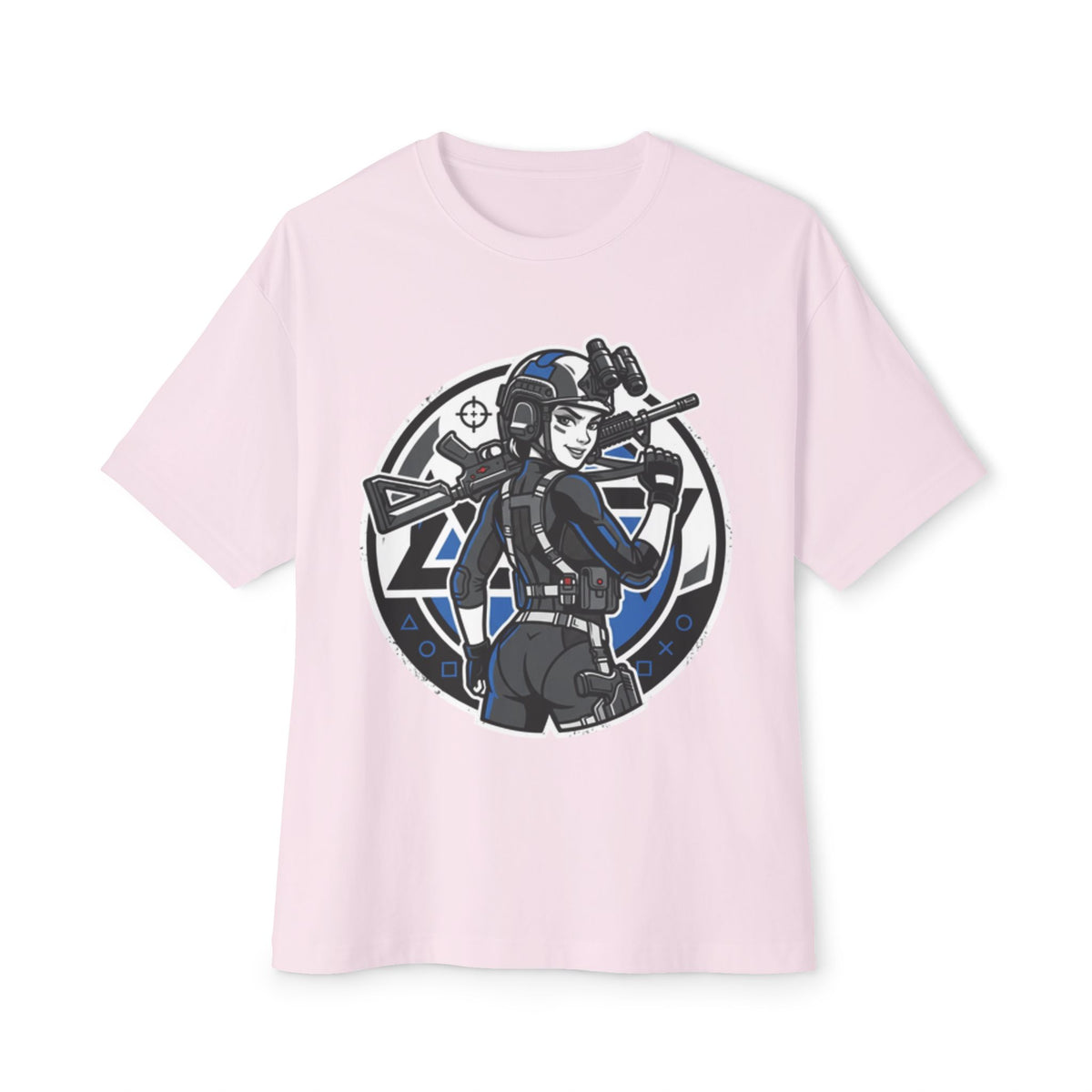 Tactical Sniper Graphic Tee — Female Sniper Gamer Shirt