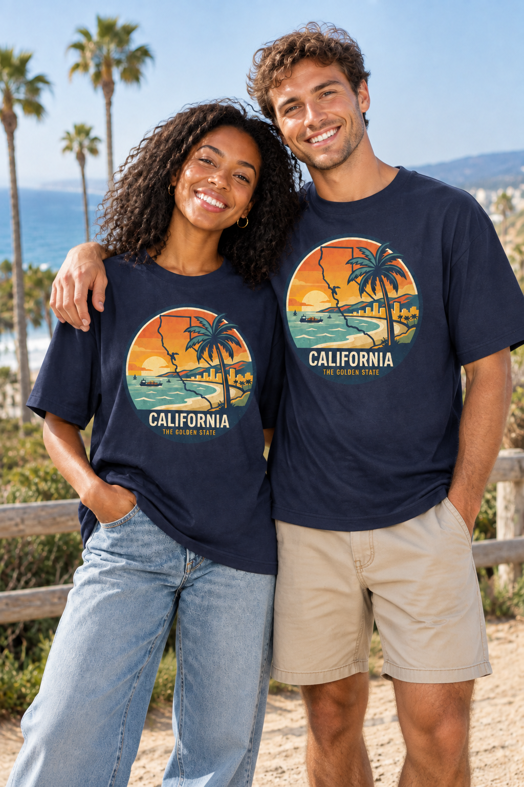 California Sunset Tee — The Golden State Palm Beach Graphic T-Shirt