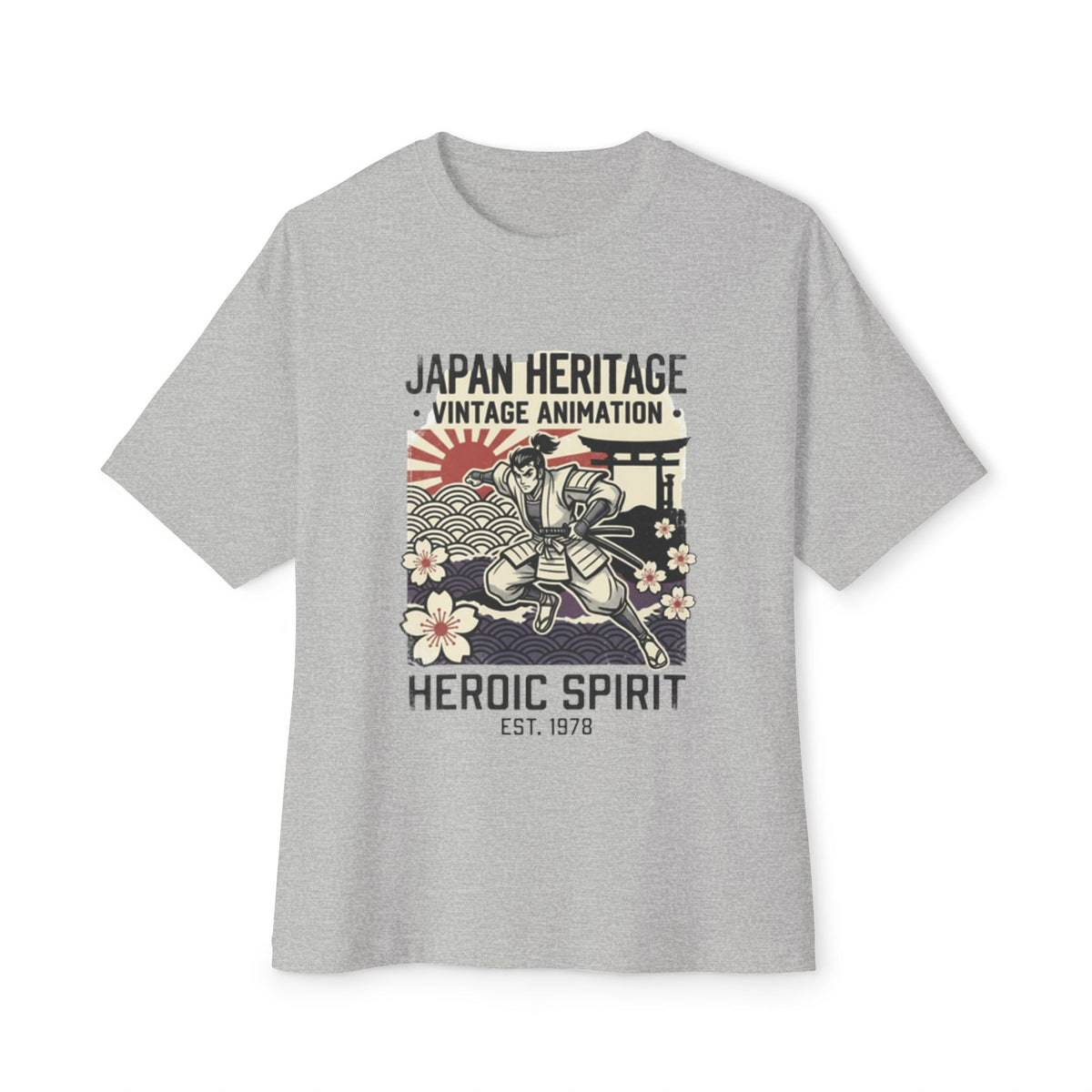 Japan Heritage Vintage Animation Tee — "Heroic Spirit" Graphic Shirt