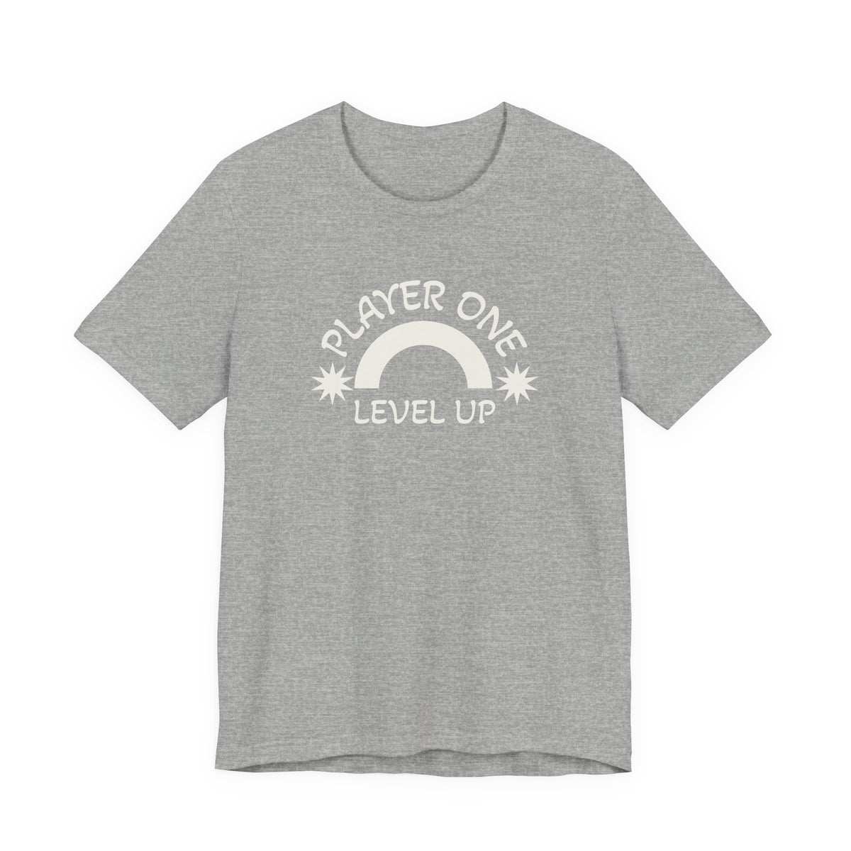 Player One Level Up T-Shirt — Retro Rainbow Gamer Tee