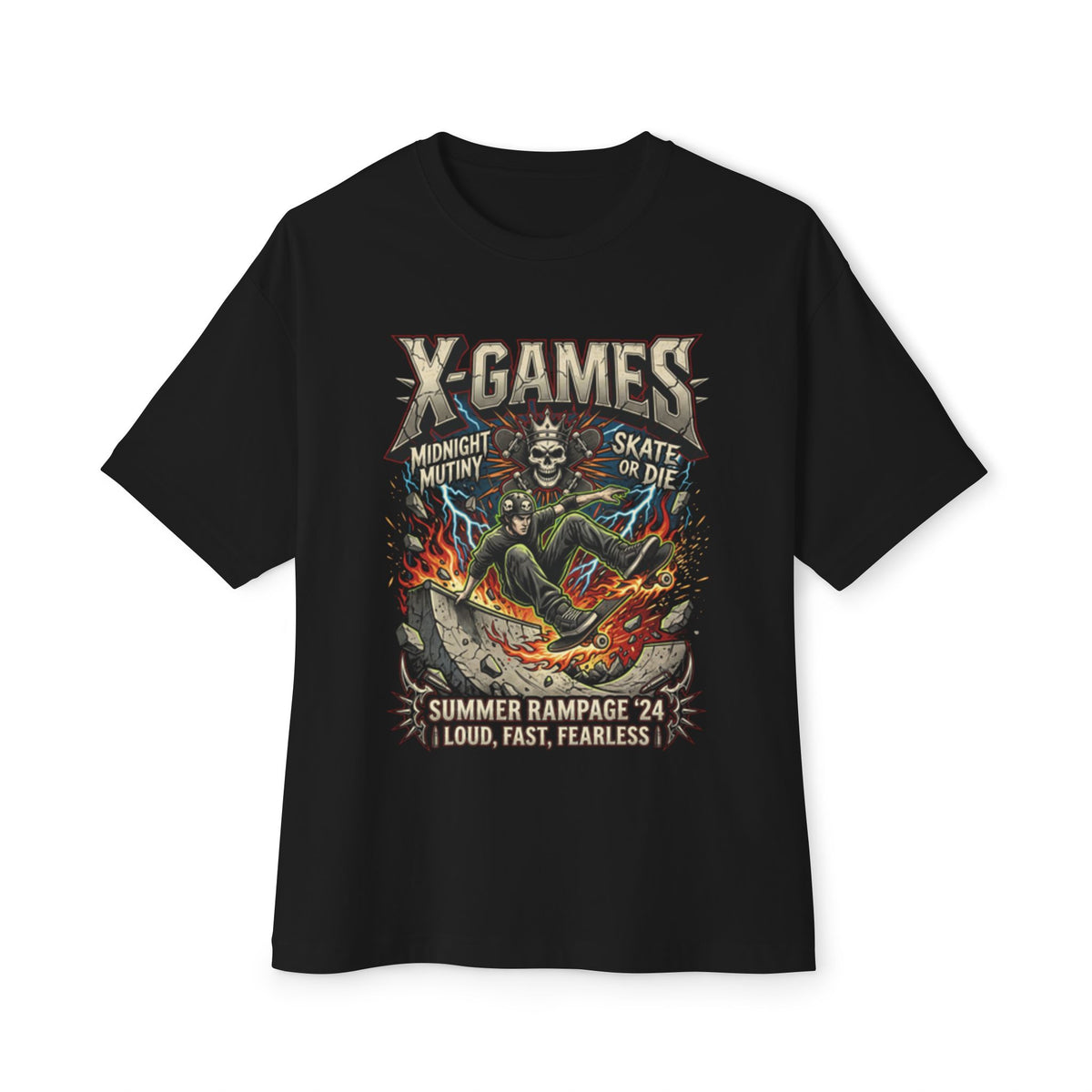 X-Games Skateboard Skull Tee — Vintage Skate Graphic T-Shirt
