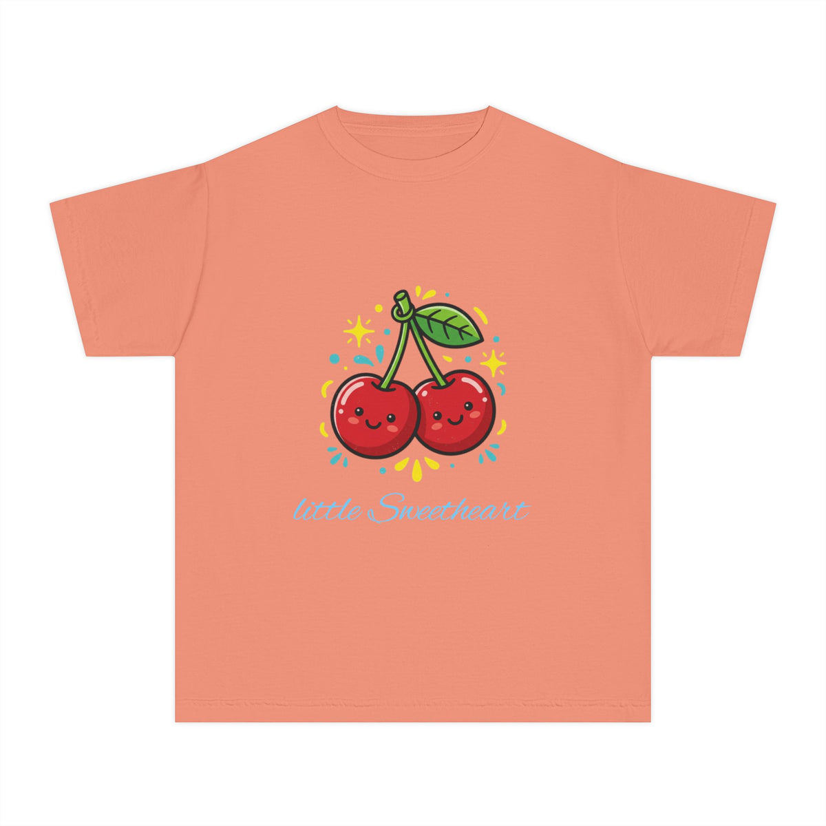 Kids Cherry Smile Tee — Cute Kawaii Fruit Graphic T-Shirt for Children