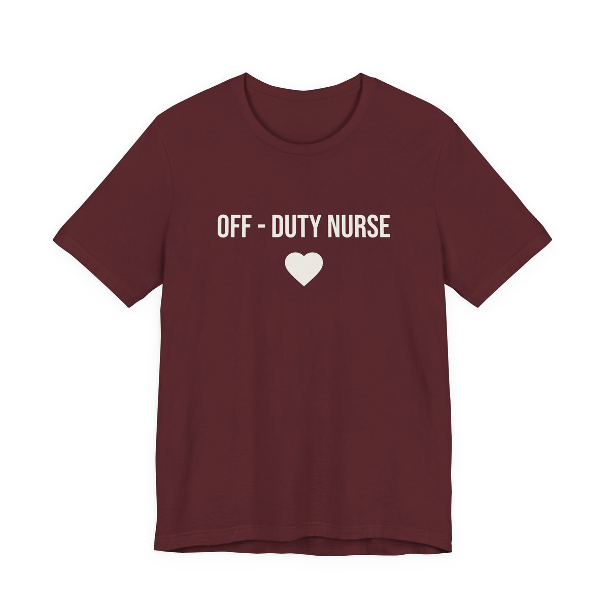 Off-Duty Nurse T-Shirt – Heart Graphic Relaxed Tee