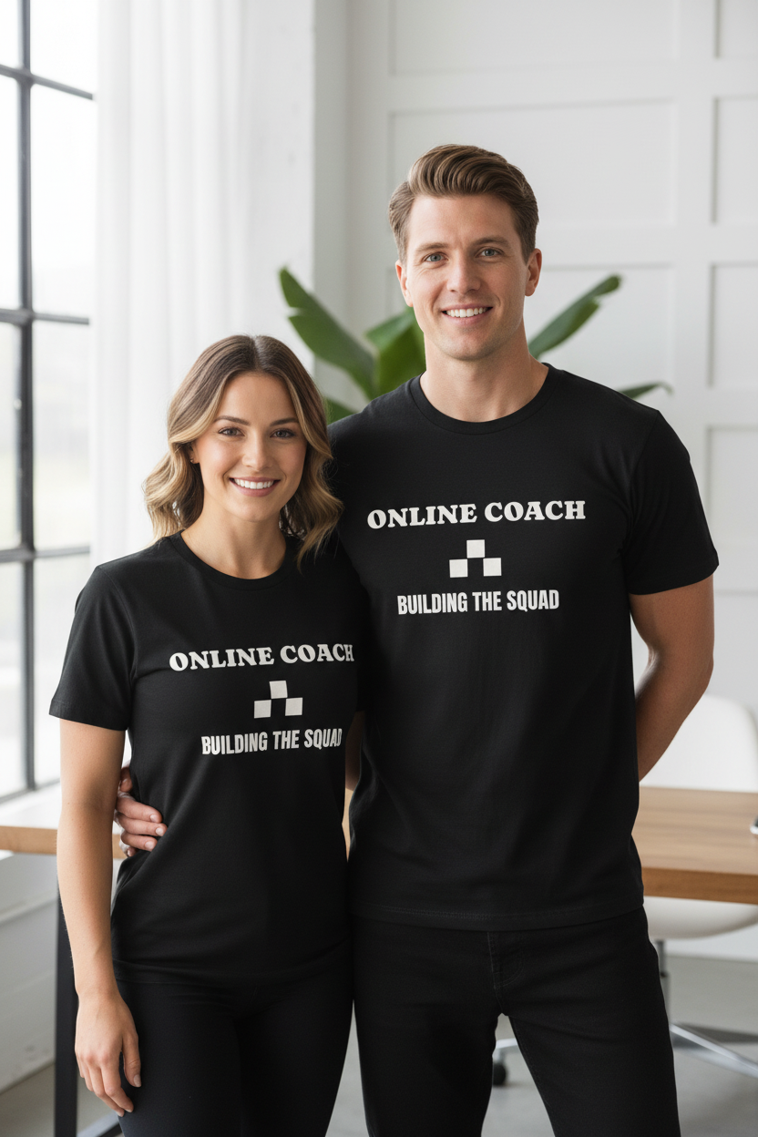 Online Coach T‑Shirt – "Online Coach" Minimalist Tee for Entrepreneurs