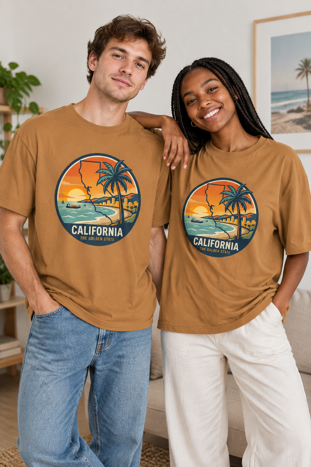 California Sunset Tee — The Golden State Palm Beach Graphic T-Shirt