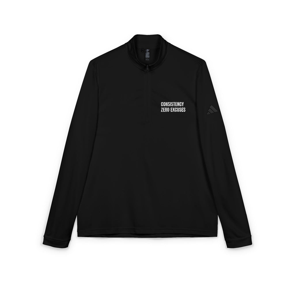 Embroidered Quarter-Zip Pullover — Small Chest Logo