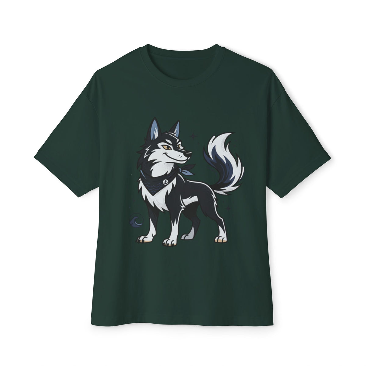 Husky Wolf Graphic Tee — Cute Arctic Dog Illustration T-Shirt