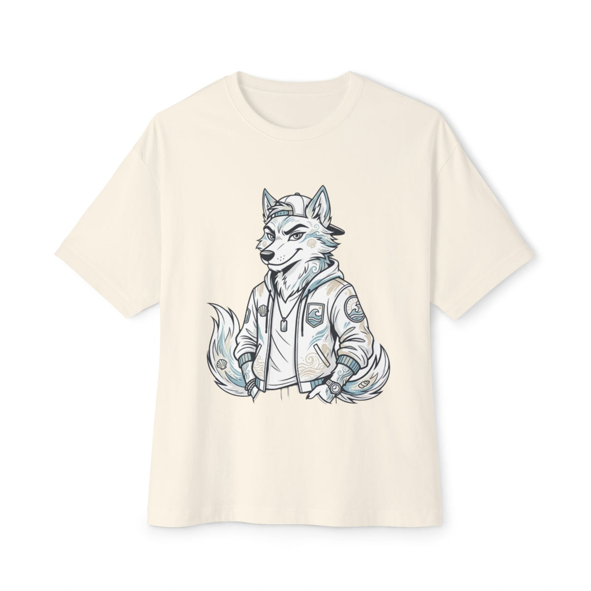 Wolf Character Tee — Cool Fox Jacket Graphic T-Shirt