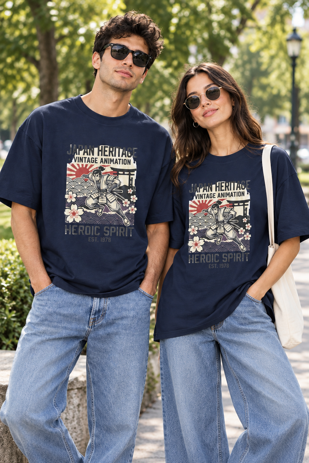 Japan Heritage Vintage Animation Tee — "Heroic Spirit" Graphic Shirt