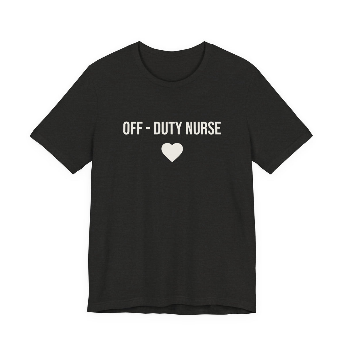 Off-Duty Nurse T-Shirt – Heart Graphic Relaxed Tee