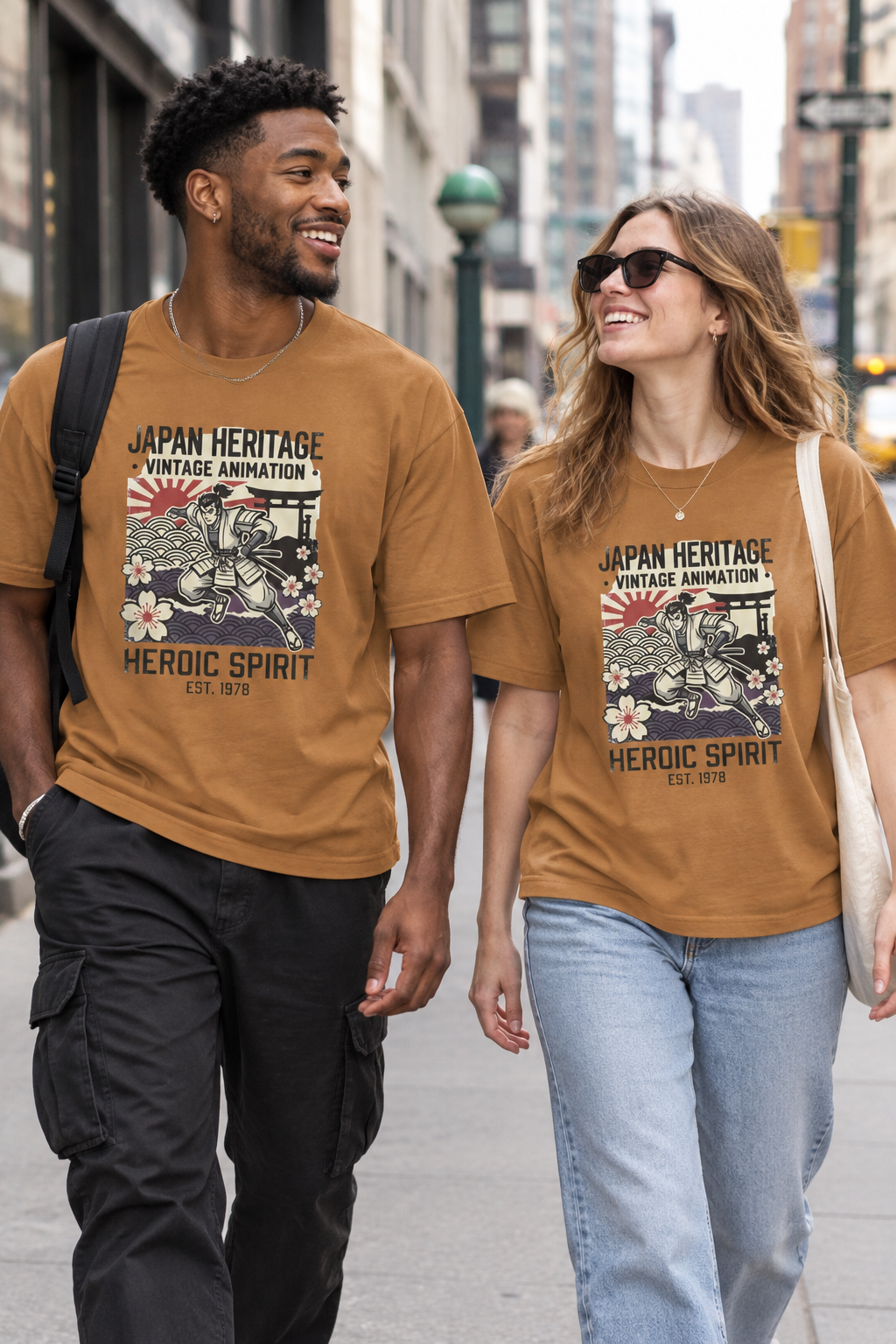 Japan Heritage Vintage Animation Tee — "Heroic Spirit" Graphic Shirt