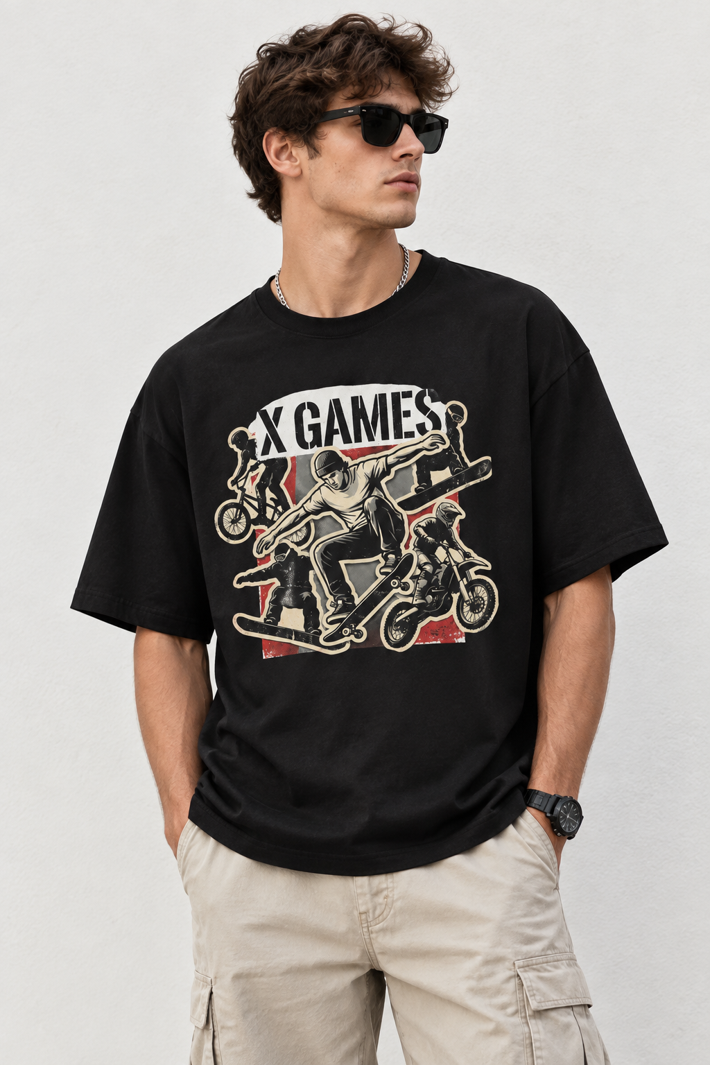 X Games Skate & Moto Tee — Retro Action Sports Graphic T-Shirt