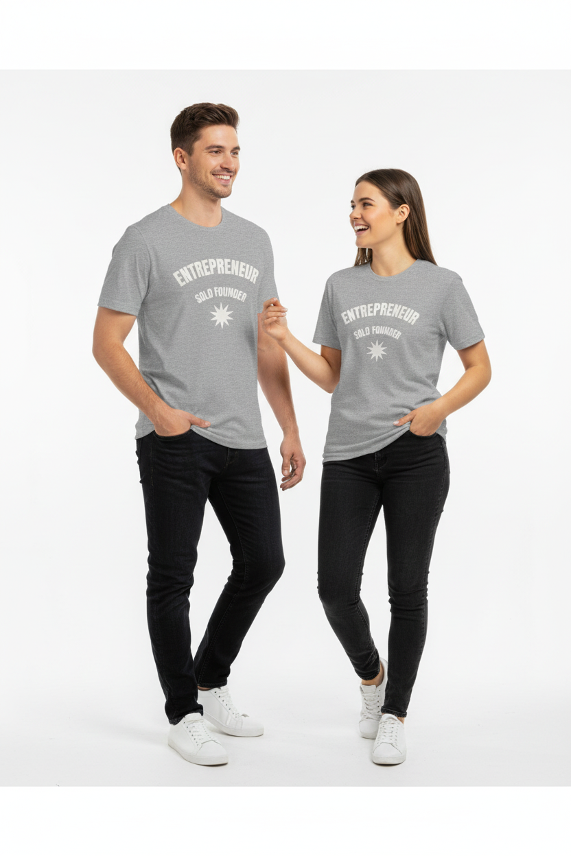 Entrepreneur Tee — "Entrepreneur: Solo Founder" Minimal Graphic T-Shirt