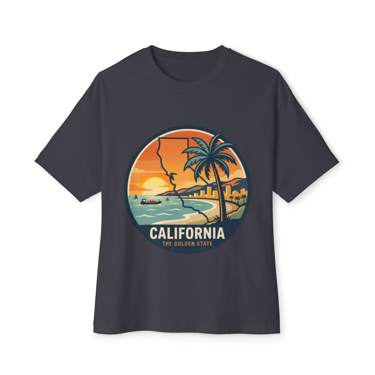 California Sunset Tee — The Golden State Palm Beach Graphic T-Shirt