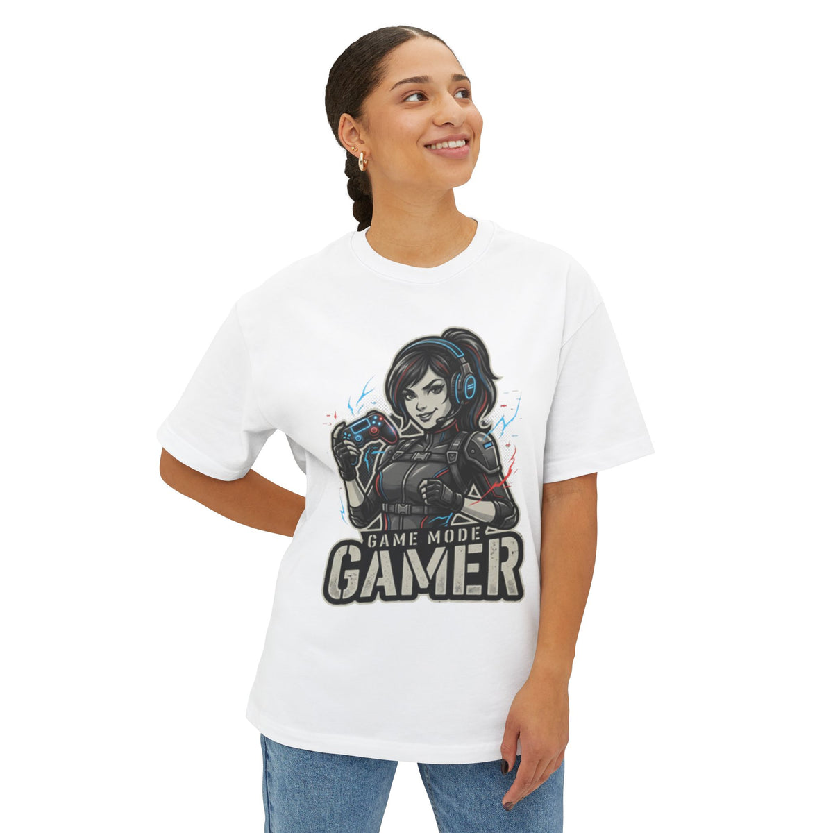Gamer Tee — "Game Mode" Female Gamer Graphic T-Shirt