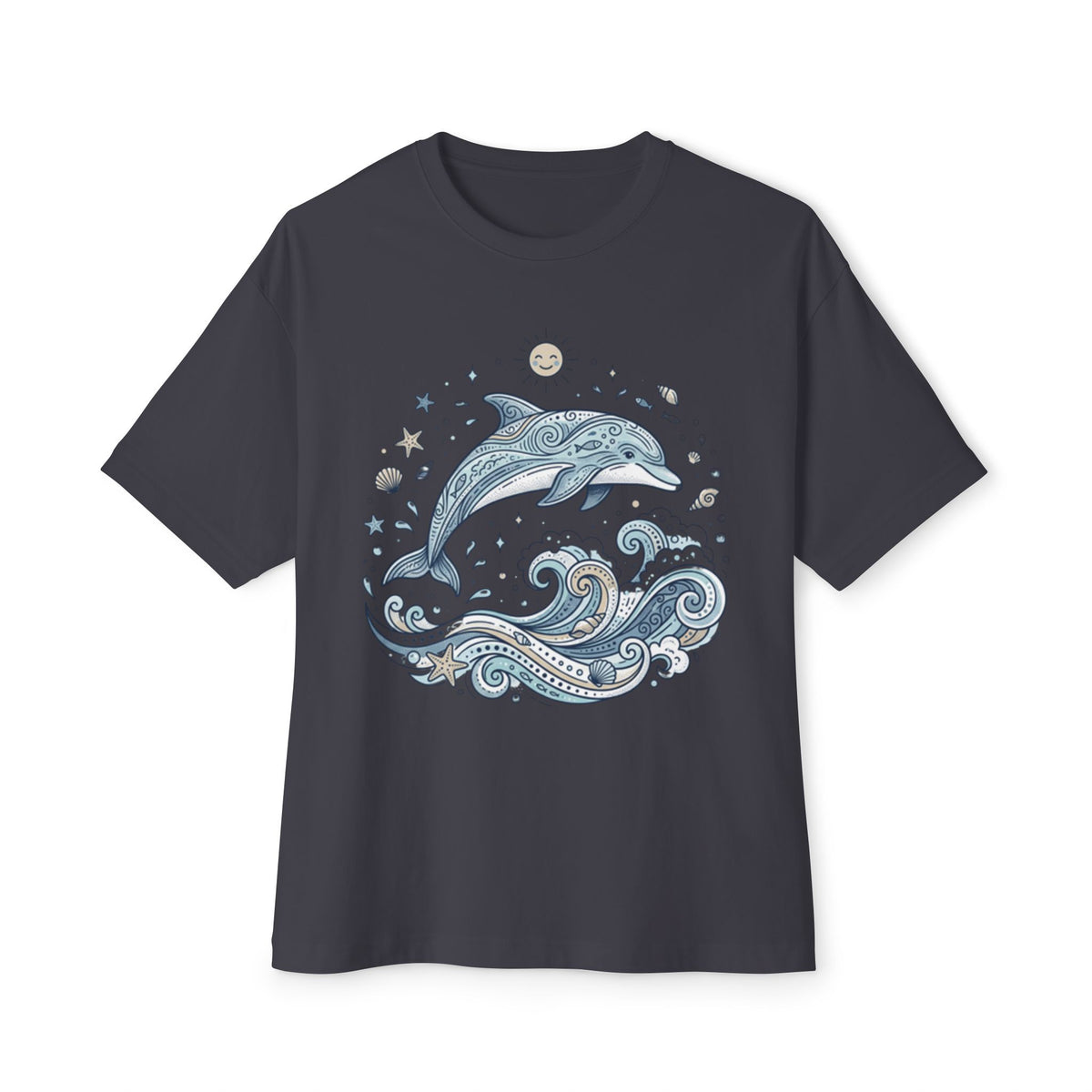 Dolphin Wave Tee — Nautical Ocean Art Graphic T-Shirt