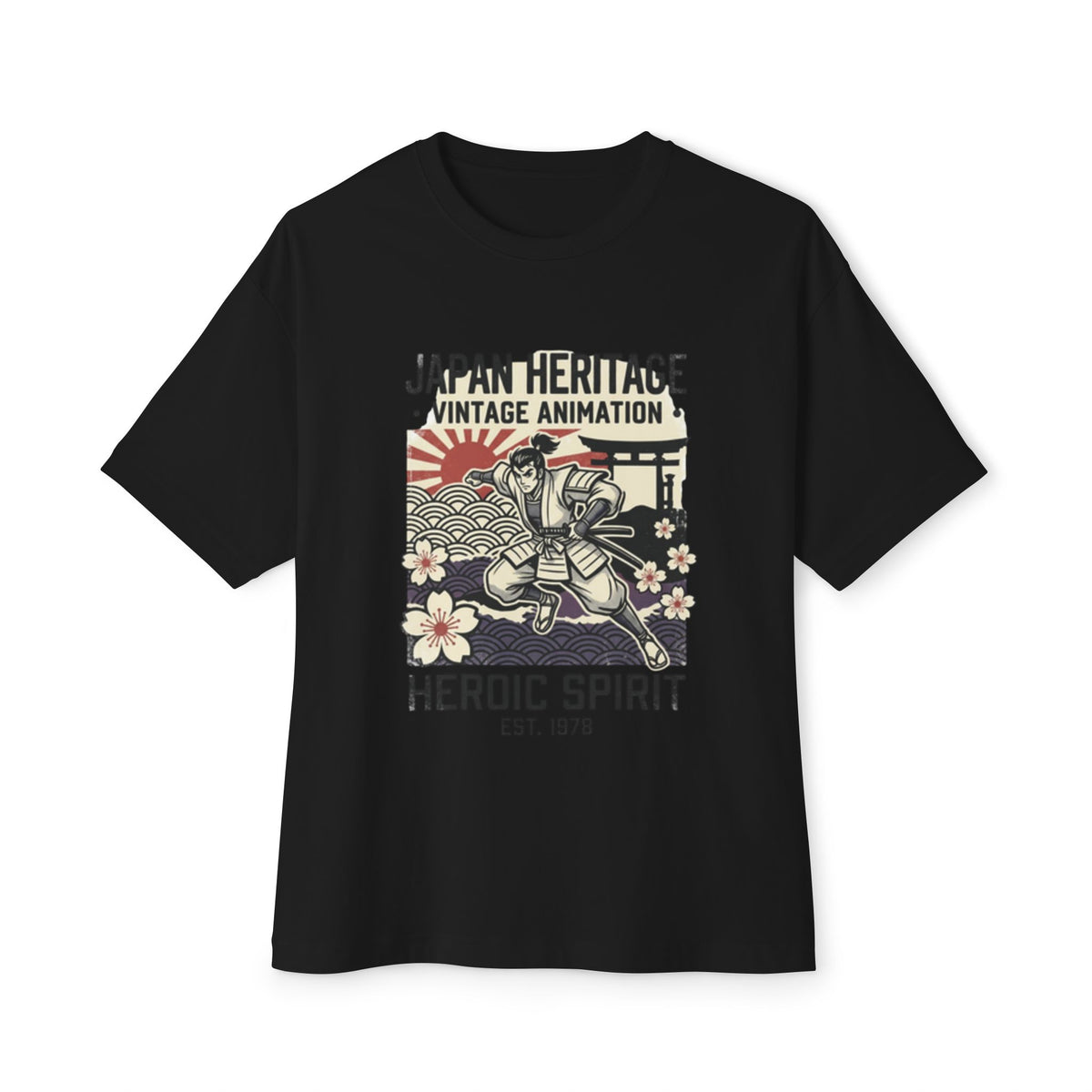 Japan Heritage Vintage Animation Tee — "Heroic Spirit" Graphic Shirt