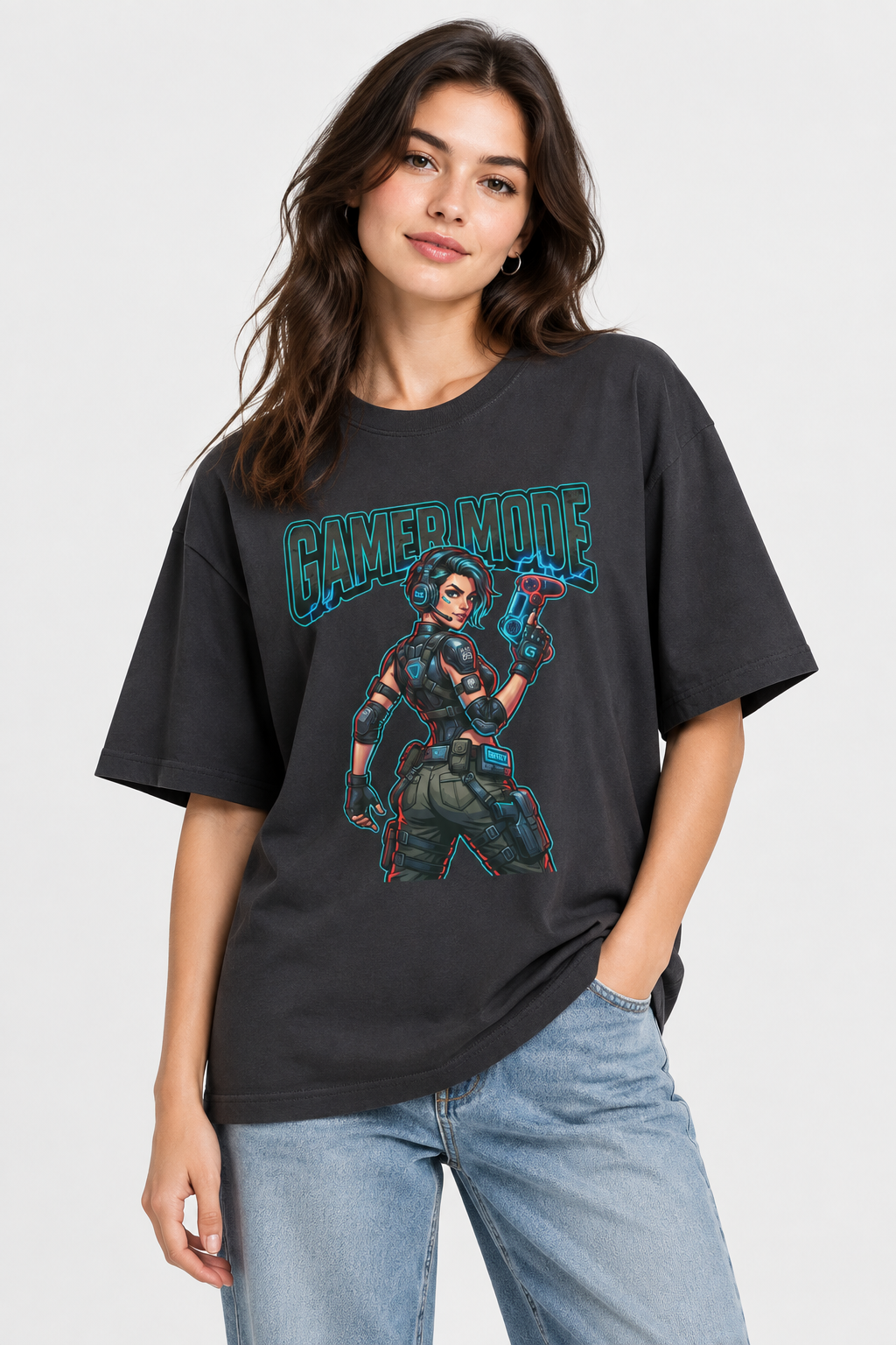 Gamer Mode T‑Shirt — Retro Video Game Character Graphic Tee