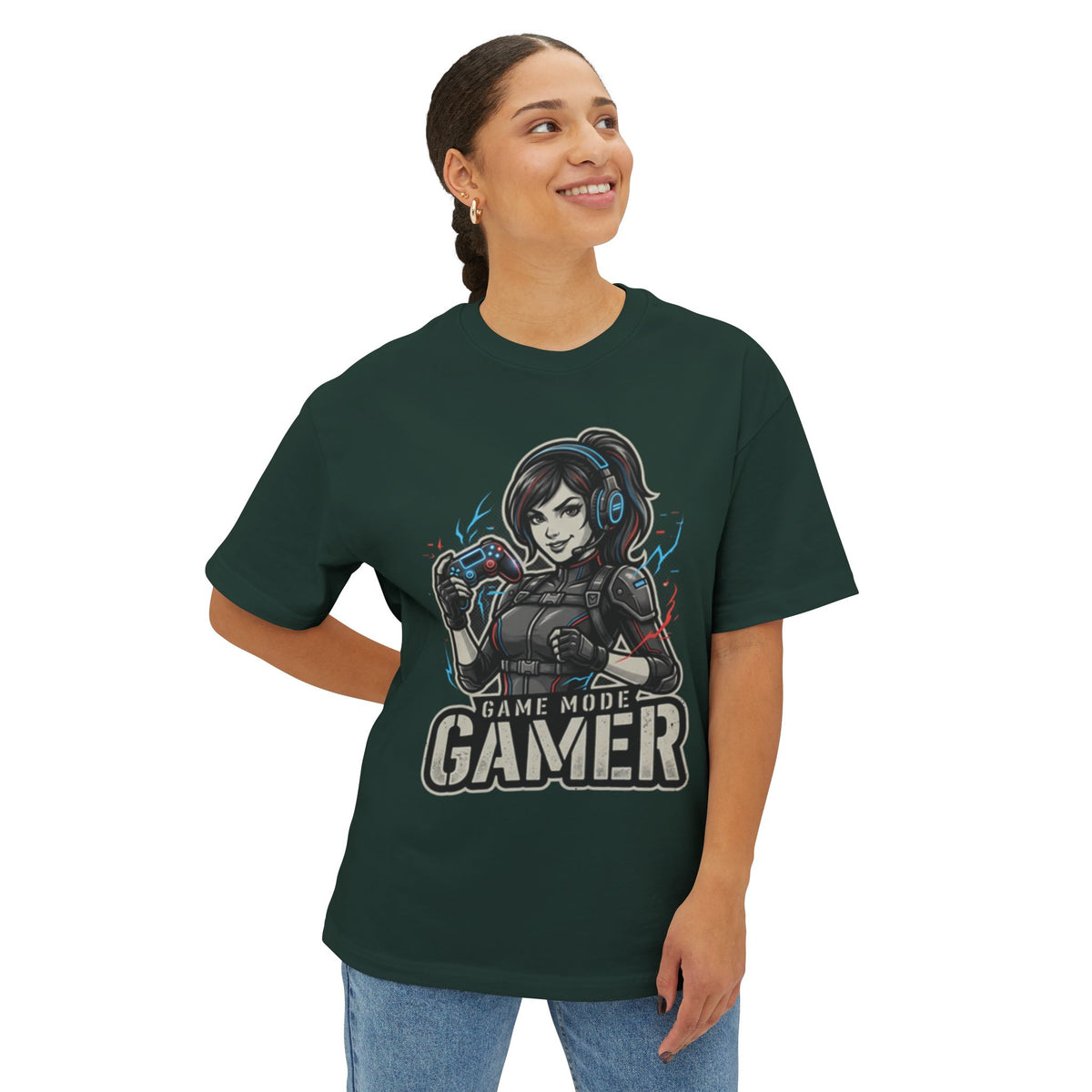 Gamer Tee — "Game Mode" Female Gamer Graphic T-Shirt