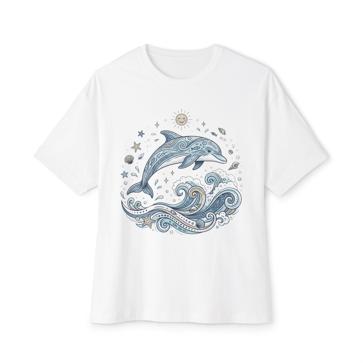 Dolphin Wave Tee — Nautical Ocean Art Graphic T-Shirt