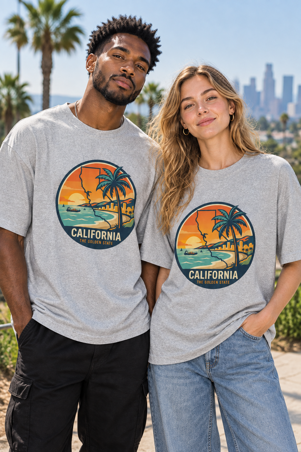 California Sunset Tee — The Golden State Palm Beach Graphic T-Shirt