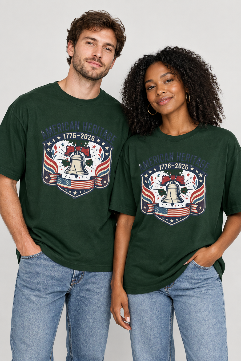 T-Shirt — "American Heritage 1776–2026" Liberty Bell Patriotic Tee