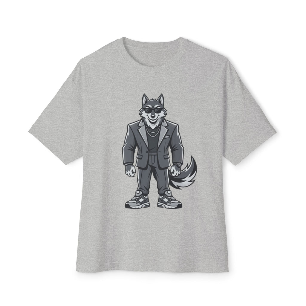 Wolf in Suit Tee — Cool Canine Graphic Oversized T-Shirt